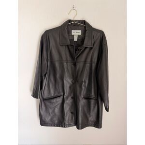 L.L. BEAN Vintage Women's 100% Lamb Nappa Leather Jacket Size XL